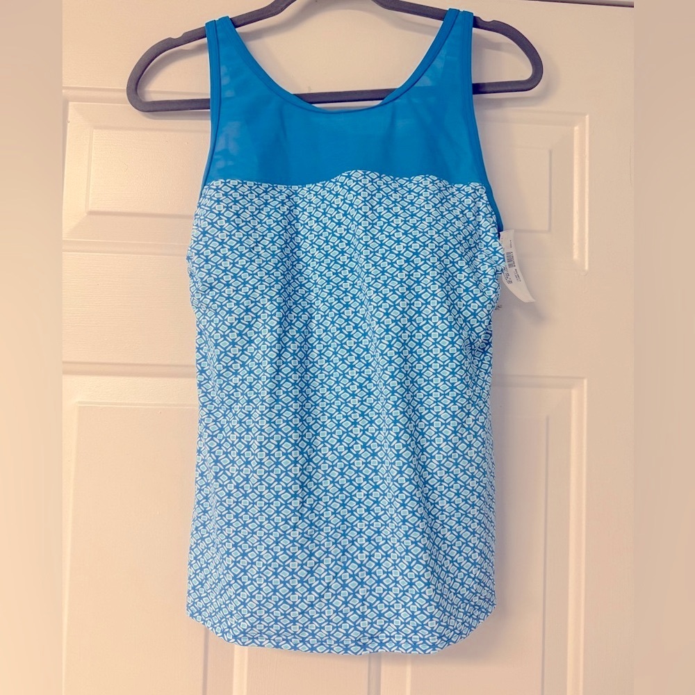 Land’s End 2 piece Blue and Turquoise Swimsuit Set
